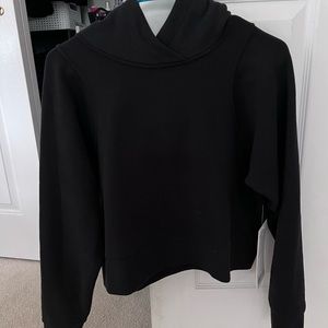 Lululemon loungeful cropped black hoodie